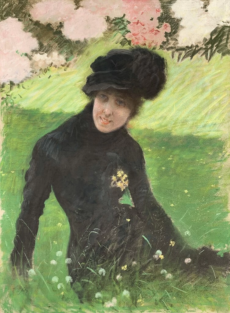 Giuseppe De Nittis - Léontine nel giardino della villa De Nittis